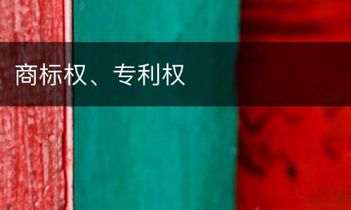 商标权、专利权