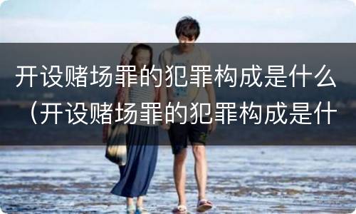 开设赌场罪的犯罪构成是什么（开设赌场罪的犯罪构成是什么意思）