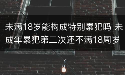 未满18岁能构成特别累犯吗 未成年累犯第二次还不满18周岁算不算累犯