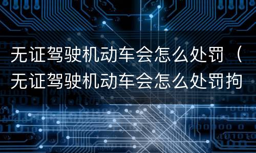 无证驾驶机动车会怎么处罚（无证驾驶机动车会怎么处罚拘留几天）