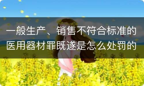 一般生产、销售不符合标准的医用器材罪既遂是怎么处罚的