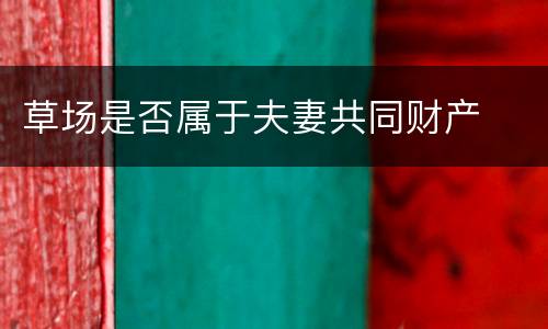 草场是否属于夫妻共同财产