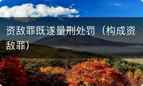 资敌罪既遂量刑处罚（构成资敌罪）
