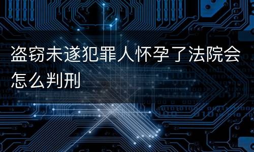 盗窃未遂犯罪人怀孕了法院会怎么判刑