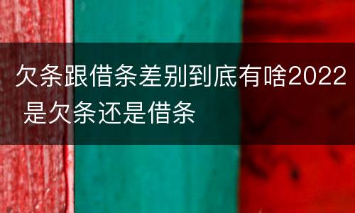 欠条跟借条差别到底有啥2022 是欠条还是借条