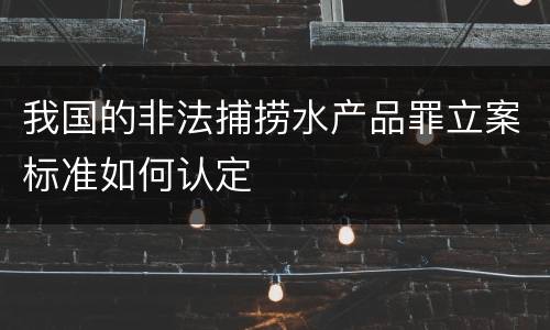 我国的非法捕捞水产品罪立案标准如何认定