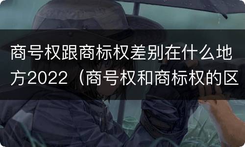 商号权跟商标权差别在什么地方2022（商号权和商标权的区别）