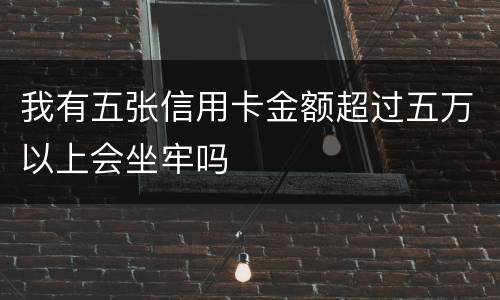 我有五张信用卡金额超过五万以上会坐牢吗