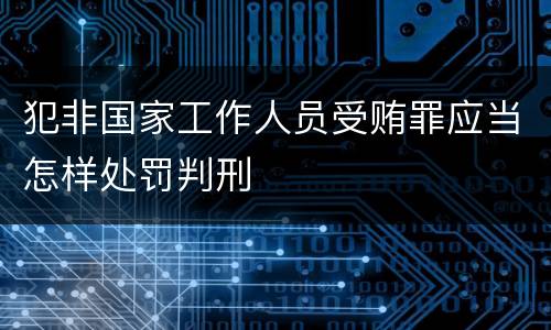 犯非国家工作人员受贿罪应当怎样处罚判刑