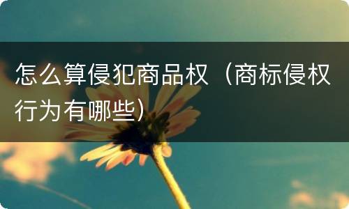 怎么算侵犯商品权（商标侵权行为有哪些）