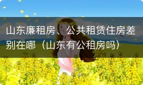 山东廉租房、公共租赁住房差别在哪（山东有公租房吗）