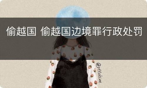 偷越国 偷越国边境罪行政处罚