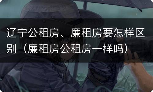 辽宁公租房、廉租房要怎样区别（廉租房公租房一样吗）