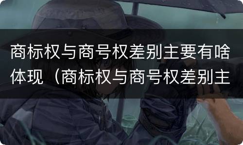 商标权与商号权差别主要有啥体现（商标权与商号权差别主要有啥体现）