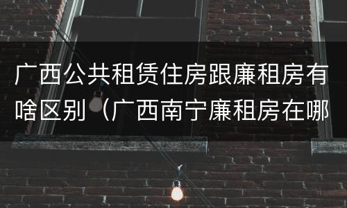 广西公共租赁住房跟廉租房有啥区别（广西南宁廉租房在哪个区域）