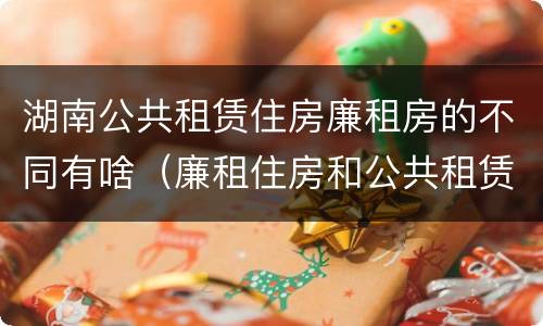 湖南公共租赁住房廉租房的不同有啥（廉租住房和公共租赁住房的区别）