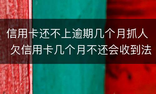 信用卡还不上逾期几个月抓人 欠信用卡几个月不还会收到法院的