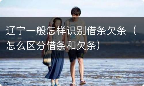 辽宁一般怎样识别借条欠条（怎么区分借条和欠条）