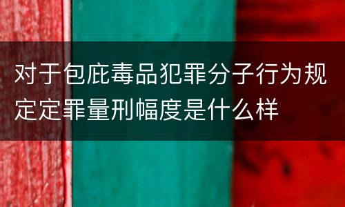 对于包庇毒品犯罪分子行为规定定罪量刑幅度是什么样