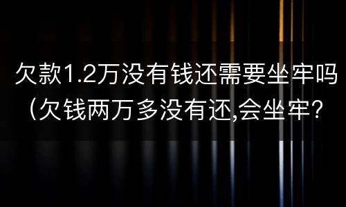 欠款1.2万没有钱还需要坐牢吗（欠钱两万多没有还,会坐牢?）