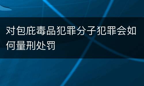 对包庇毒品犯罪分子犯罪会如何量刑处罚