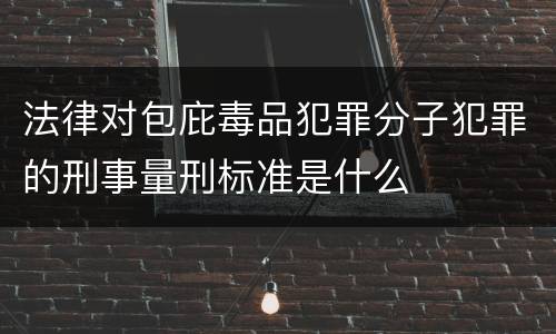 法律对包庇毒品犯罪分子犯罪的刑事量刑标准是什么