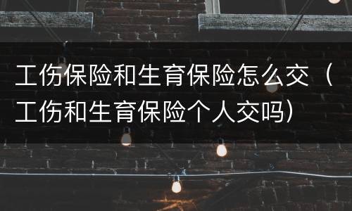 工伤保险和生育保险怎么交（工伤和生育保险个人交吗）