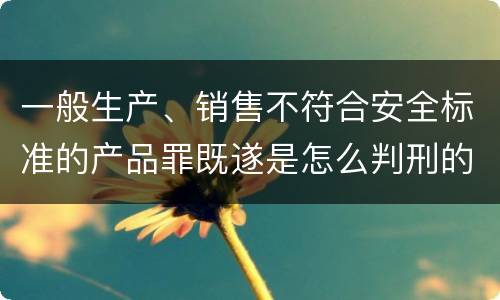 一般生产、销售不符合安全标准的产品罪既遂是怎么判刑的