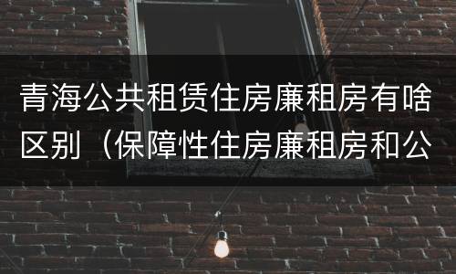 青海公共租赁住房廉租房有啥区别（保障性住房廉租房和公租房区别）