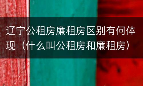 辽宁公租房廉租房区别有何体现（什么叫公租房和廉租房）