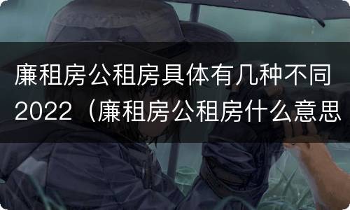 廉租房公租房具体有几种不同2022（廉租房公租房什么意思）