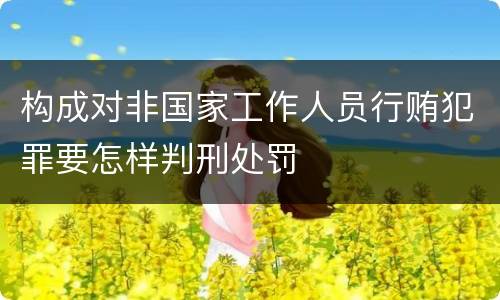 构成对非国家工作人员行贿犯罪要怎样判刑处罚