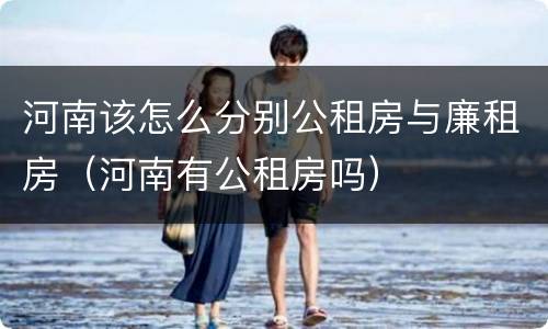 河南该怎么分别公租房与廉租房（河南有公租房吗）