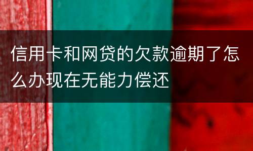 信用卡和网贷的欠款逾期了怎么办现在无能力偿还