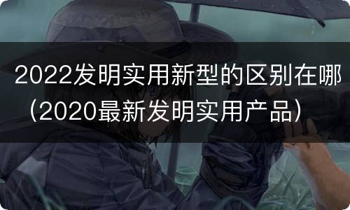 2022发明实用新型的区别在哪（2020最新发明实用产品）