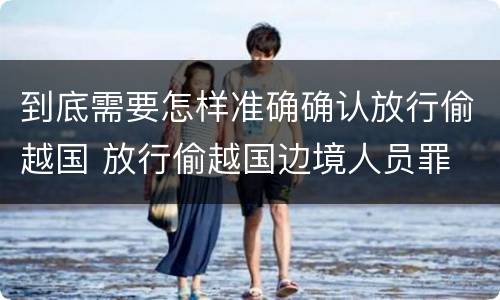 到底需要怎样准确确认放行偷越国 放行偷越国边境人员罪