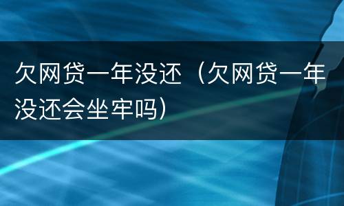 欠网贷一年没还（欠网贷一年没还会坐牢吗）