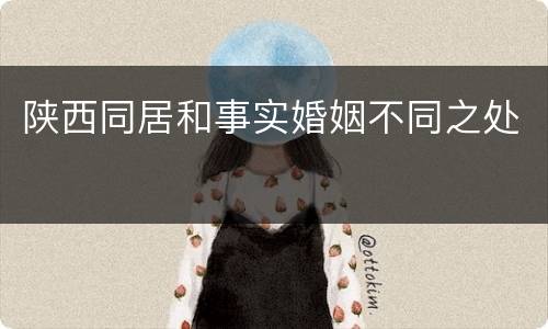陕西同居和事实婚姻不同之处