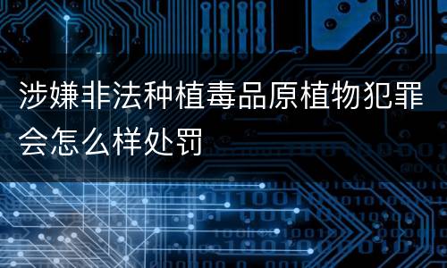 涉嫌非法种植毒品原植物犯罪会怎么样处罚