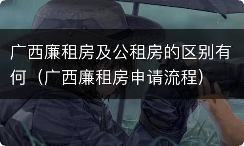 广西廉租房及公租房的区别有何（广西廉租房申请流程）