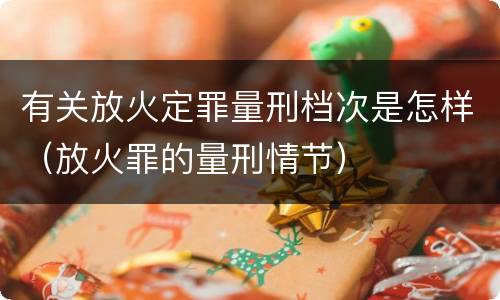 有关放火定罪量刑档次是怎样（放火罪的量刑情节）