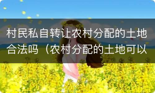 村民私自转让农村分配的土地合法吗（农村分配的土地可以转让使用权吗）