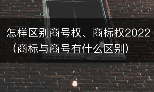 怎样区别商号权、商标权2022（商标与商号有什么区别）