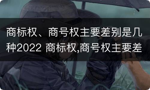 商标权、商号权主要差别是几种2022 商标权,商号权主要差别是几种2022年的
