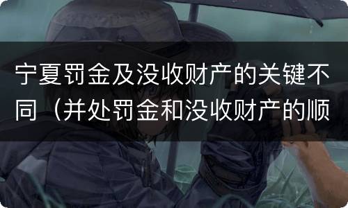 宁夏罚金及没收财产的关键不同（并处罚金和没收财产的顺序）