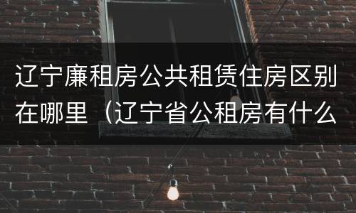 辽宁廉租房公共租赁住房区别在哪里（辽宁省公租房有什么新规定）