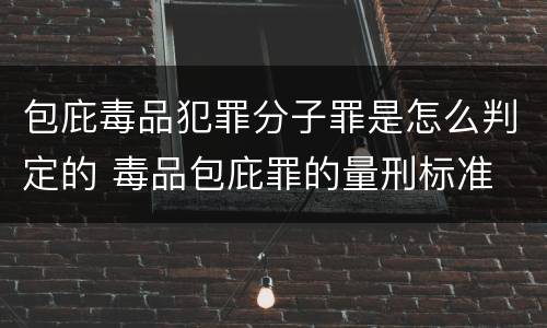 包庇毒品犯罪分子罪是怎么判定的 毒品包庇罪的量刑标准