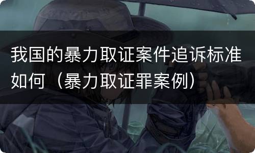我国的暴力取证案件追诉标准如何（暴力取证罪案例）