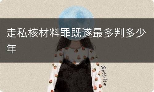 走私核材料罪既遂最多判多少年