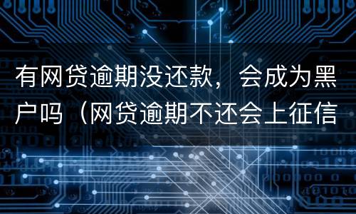 有网贷逾期没还款，会成为黑户吗（网贷逾期不还会上征信黑户吗）